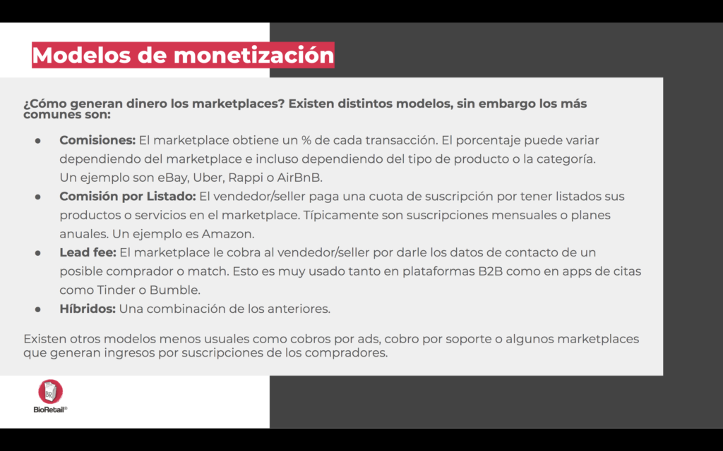 Modelos de Monetización de Marketplaces