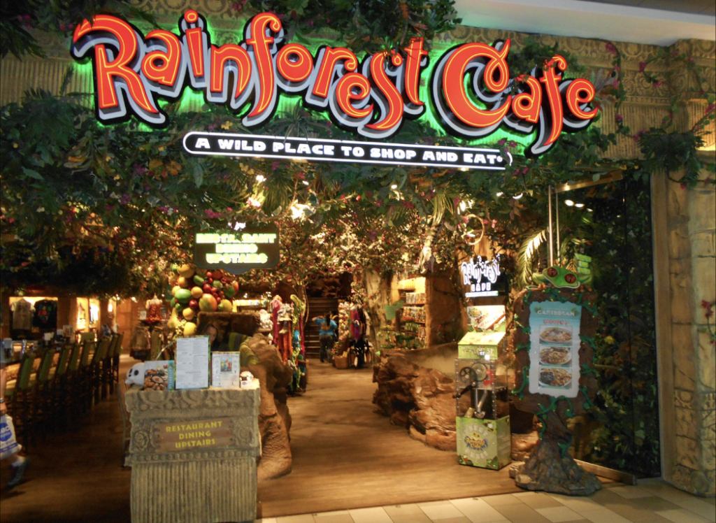 BioRetail Arquitectura Comercial Rainforest Cafe 90's